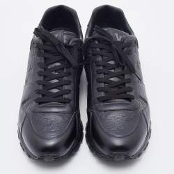Louis Vuitton Black Leather Run Away Low Top Sneakers Size 42.5