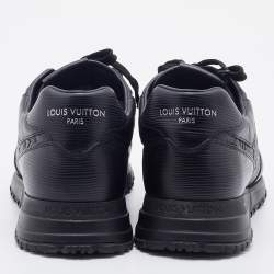Louis Vuitton Black Leather Run Away Low Top Sneakers Size 42.5