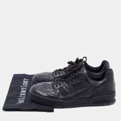 Louis Vuitton Black Leather Empreinte Low Top Sneakers Size 41