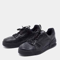 Louis Vuitton Black Leather Empreinte Low Top Sneakers Size 41