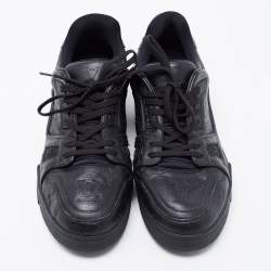 Louis Vuitton Black Leather Empreinte Low Top Sneakers Size 41