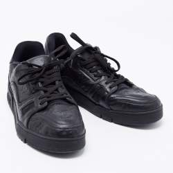 Louis Vuitton Black Leather Empreinte Low Top Sneakers Size 41