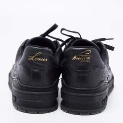 Louis Vuitton Black Leather Empreinte Low Top Sneakers Size 41