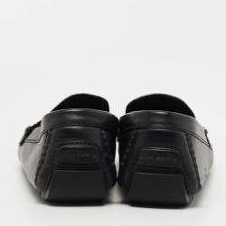 Louis Vuitton Black Leather Monte Carlo Loafers Size 44.5