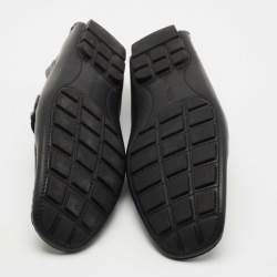 Louis Vuitton Black Leather Monte Carlo Loafers Size 44.5