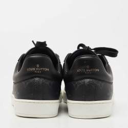 Louis Vuitton Black Monogram Eclipse Frontrow Low Top Sneakers Size 39