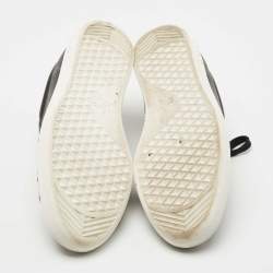 Louis Vuitton Black Monogram Eclipse Frontrow Low Top Sneakers Size 39