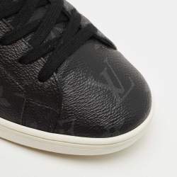 Louis Vuitton Black Monogram Eclipse Frontrow Low Top Sneakers Size 39