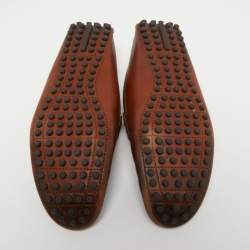 Pre Owned Louis Vuitton Two Tone Leather Major Loafers Size 43