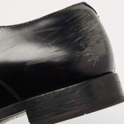 Pre Owned Louis Vuitton Black Damier Embossed Leather Lace Up Oxfords Size 43.5