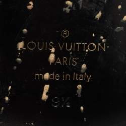 Pre Owned Louis Vuitton Black Damier Embossed Leather Lace Up Oxfords Size 43.5