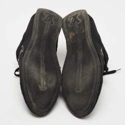 Louis Vuitton Black Suede and Canvas Low Top Sneakers Size 43