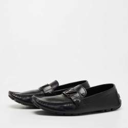 Louis Vuitton Black Leather Monte Carlo Loafers Size 43.5