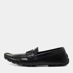 Louis Vuitton Black Leather Monte Carlo Loafers Size 43.5