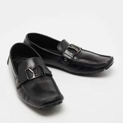 Louis Vuitton Black Leather Monte Carlo Loafers Size 43.5