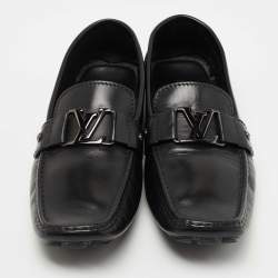 Louis Vuitton Black Leather Monte Carlo Loafers Size 43.5