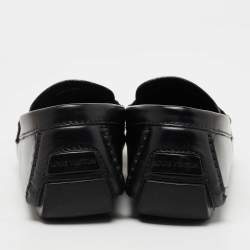Louis Vuitton Black Leather Monte Carlo Loafers Size 43.5