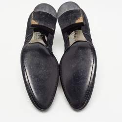 مملوكة مسبقًا Louis Vuitton Black Damier Laminated Suede Lace Up Derby Size 40