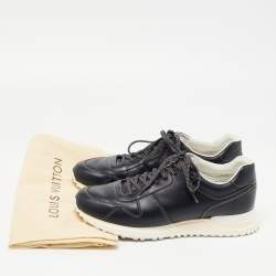 Pre Owned Louis Vuitton Navy Blue Leather Runaway Sneakers Size 39.5