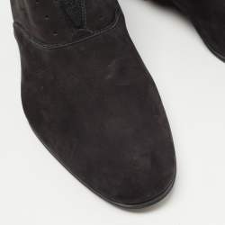 Pre Owned Louis Vuitton Black Suede Lace Up Oxford Size 40