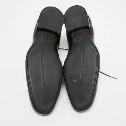 مملوكة مسبقًا Louis Vuitton Burgundy Leather Lace Up Oxfords Size 40
