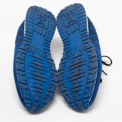 Louis Vuitton Blue/Black Damier Mesh and Leather Run Away Sneakers Size 42.5 