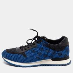 Louis Vuitton Blue Damier Mesh Run Away Lace Up Sneakers Size 45