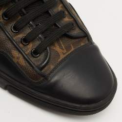 Louis Vuitton Brown Monogram Canvas and Leather Low Top Sneakers Size 42