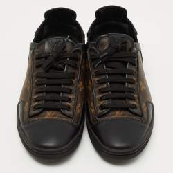 Louis Vuitton Brown Monogram Canvas and Leather Low Top Sneakers Size 42