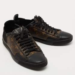 Louis Vuitton Brown Monogram Canvas and Leather Low Top Sneakers Size 42