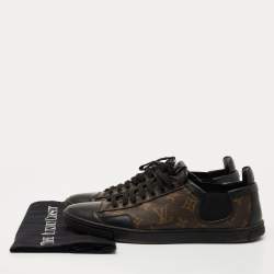 Louis Vuitton Brown Monogram Canvas and Leather Low Top Sneakers Size 42