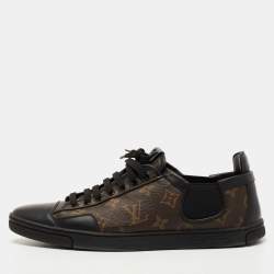 Louis Vuitton Brown Monogram Canvas and Leather Low Top Sneakers Size 42