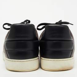 Louis Vuitton Brown/Black Monogram Canvas and Leather Low Top Sneakers Size 42