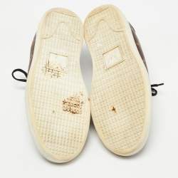 Louis Vuitton Brown/Black Monogram Canvas and Leather Low Top Sneakers Size 42