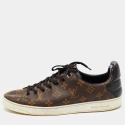 Louis Vuitton Brown/Black Monogram Canvas and Leather Low Top Sneakers Size 42