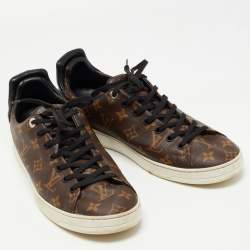 Louis Vuitton Brown/Black Monogram Canvas and Leather Low Top Sneakers Size 42