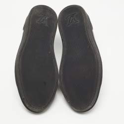Louis Vuitton Black Leather Low Top Sneakers Size 42.5 