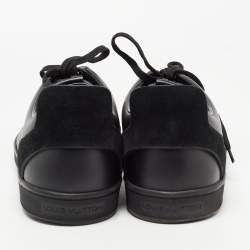 Louis Vuitton Black Leather Low Top Sneakers Size 42.5 