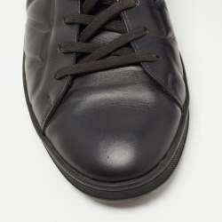 Louis Vuitton Black Leather Low Top Sneakers Size 42.5 