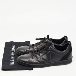 Louis Vuitton Black Leather Low Top Sneakers Size 42.5 