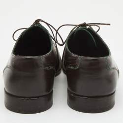 Louis Vuitton Dark Brown Leather Lace Up Oxfords Size 42.5