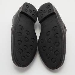 Pre Owned Louis Vuitton Black Leather Major Slip On Loafers Size 40