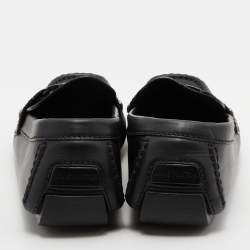 Louis Vuitton Black Leather Monte Carlo Slip On Loafers Size 43