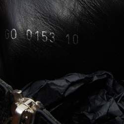 Pre Owned حذاء رياضي لوي فيتون جلد وكانفاس دامييه إيبين أسود رباط بعنق مرتفع مقاس 41