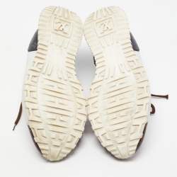 Louis Vuitton Brown/Grey Monogram Canvas Run Away Sneakers Size 46