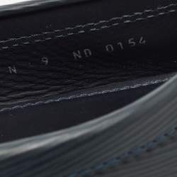 Pre Owned Louis Vuitton Grey Leather Slip On Driving Loafers Size 43