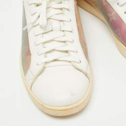Louis Vuitton White Leather and PVC Luxembourg Sneakers Size 41