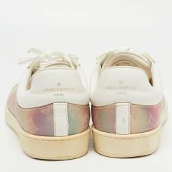 Louis Vuitton White Leather and PVC Luxembourg Sneakers Size 41