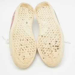 Louis Vuitton White Leather and PVC Luxembourg Sneakers Size 41