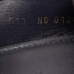 Pre Owned Louis Vuitton Navy Blue Leather Major Loafers Size 45